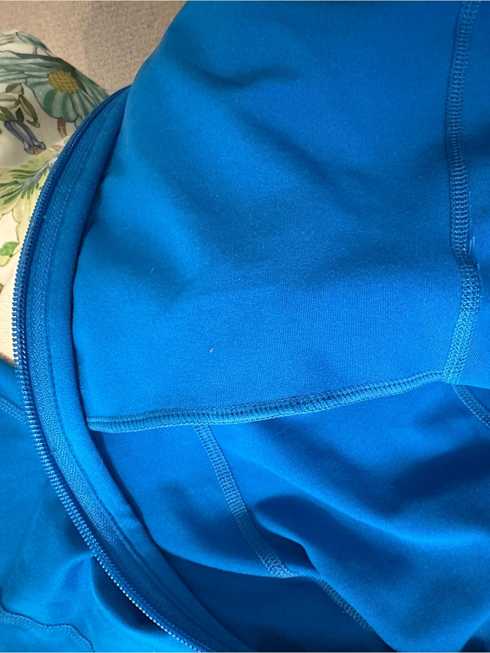Zella Bright Blue Full Zip Workout Jacket NWOT Stretch Athletic Active Zip Up XL - Picture 8 of 9